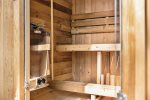 Relax at the end of the day in the two person sauna